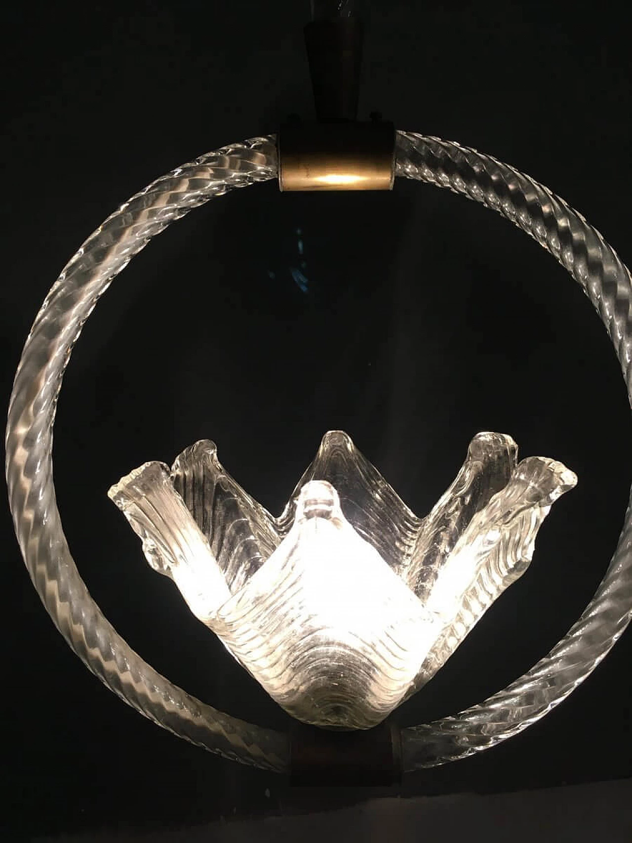 Suspension lamp in Murano glass by Ercole Barovier, 1940s 1245818