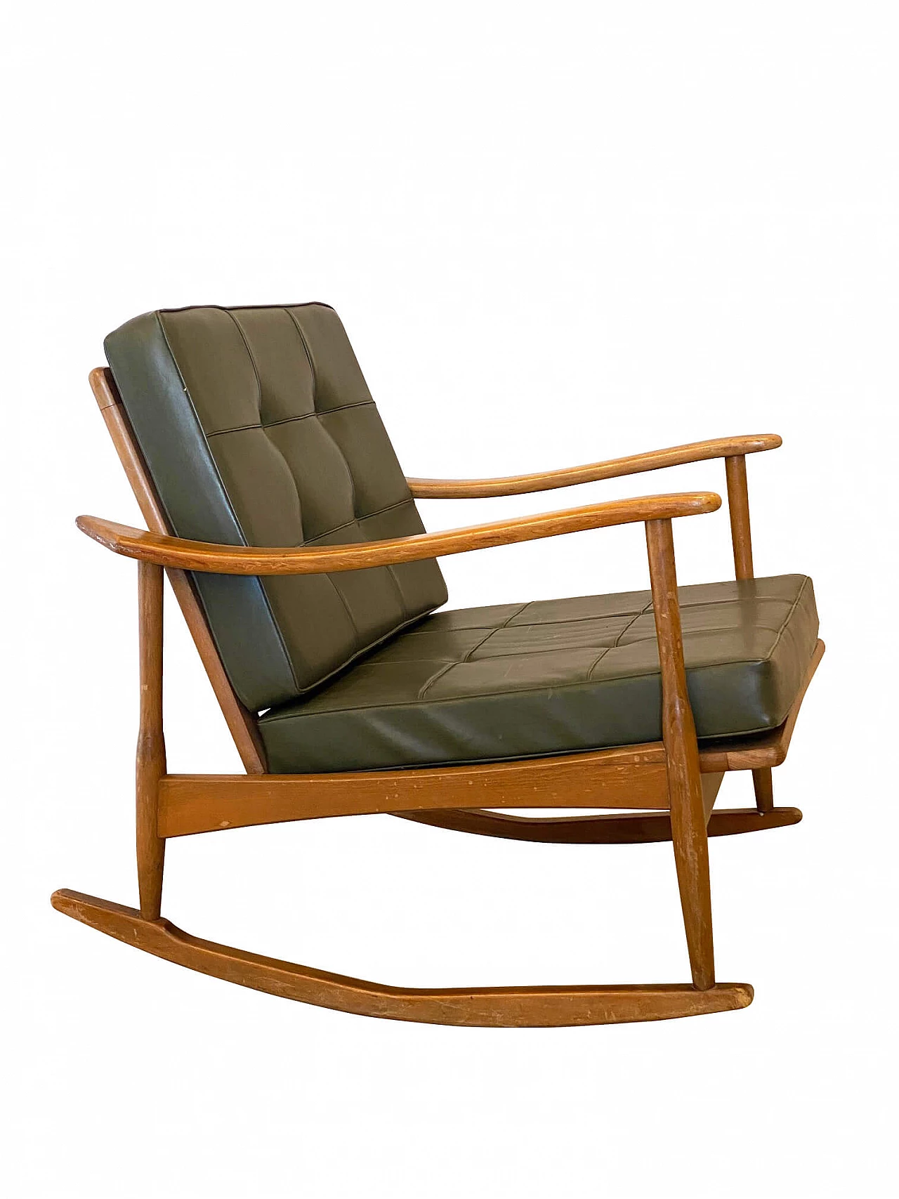 Rocking armchair in beechwood, 1960s 1246824