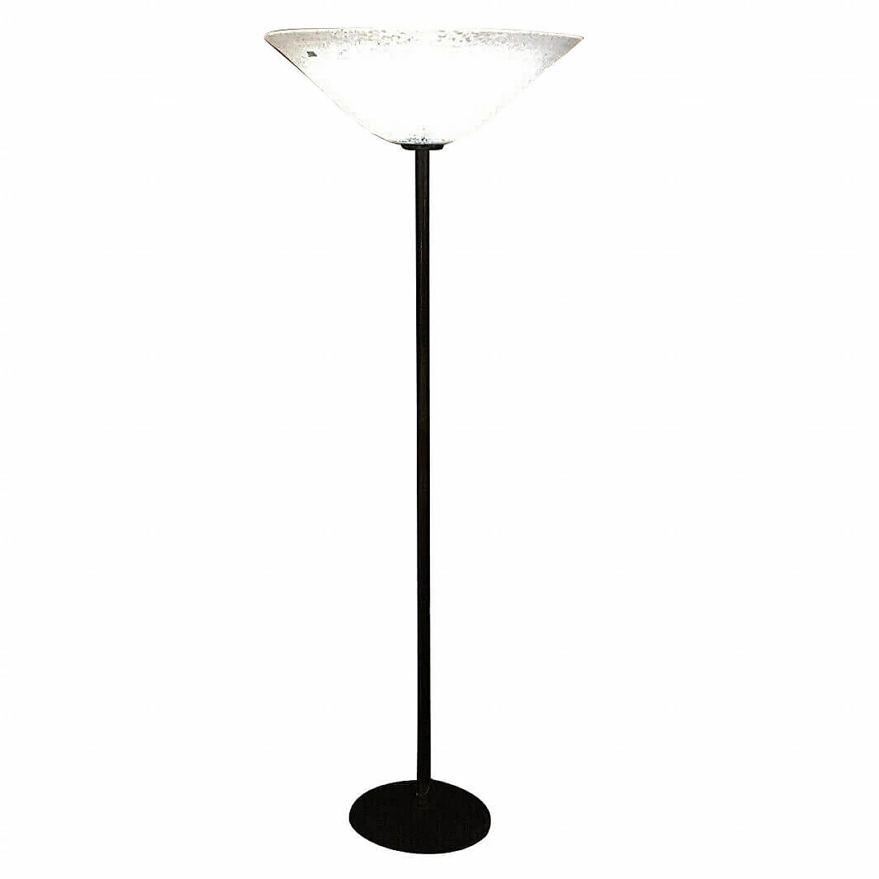 Neverrino floor lamp in painted iron and Murano glass by Vistosi, 70s 1248150