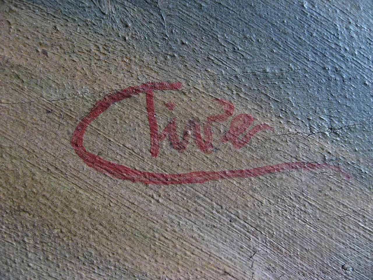 Dipinto la Pastorella con gregge firmato Clive, inizio '900 1251193