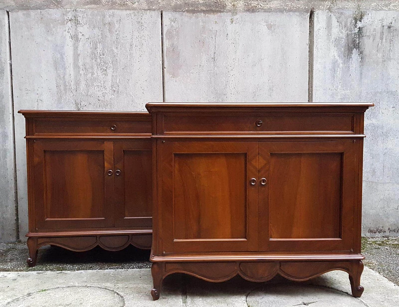 Pair of Italian walnut and briarwood sideboards, 19th century 1251680