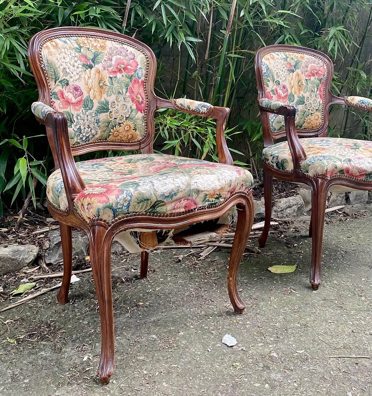 Pair of armchairs Louis XVI, end of '800 1252355