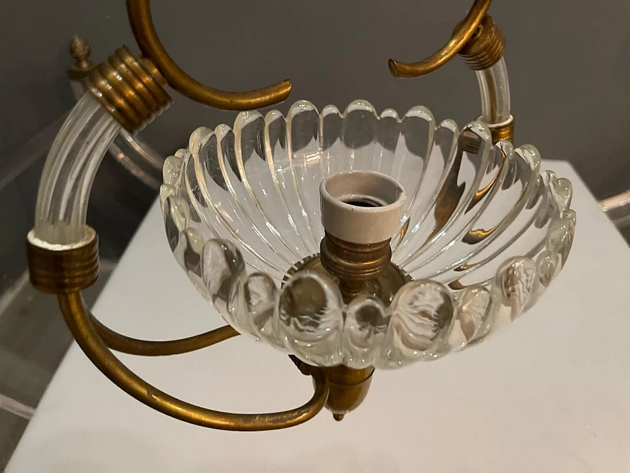 Murano glass chandelier by Ercole Barovier, 1940s 1254608