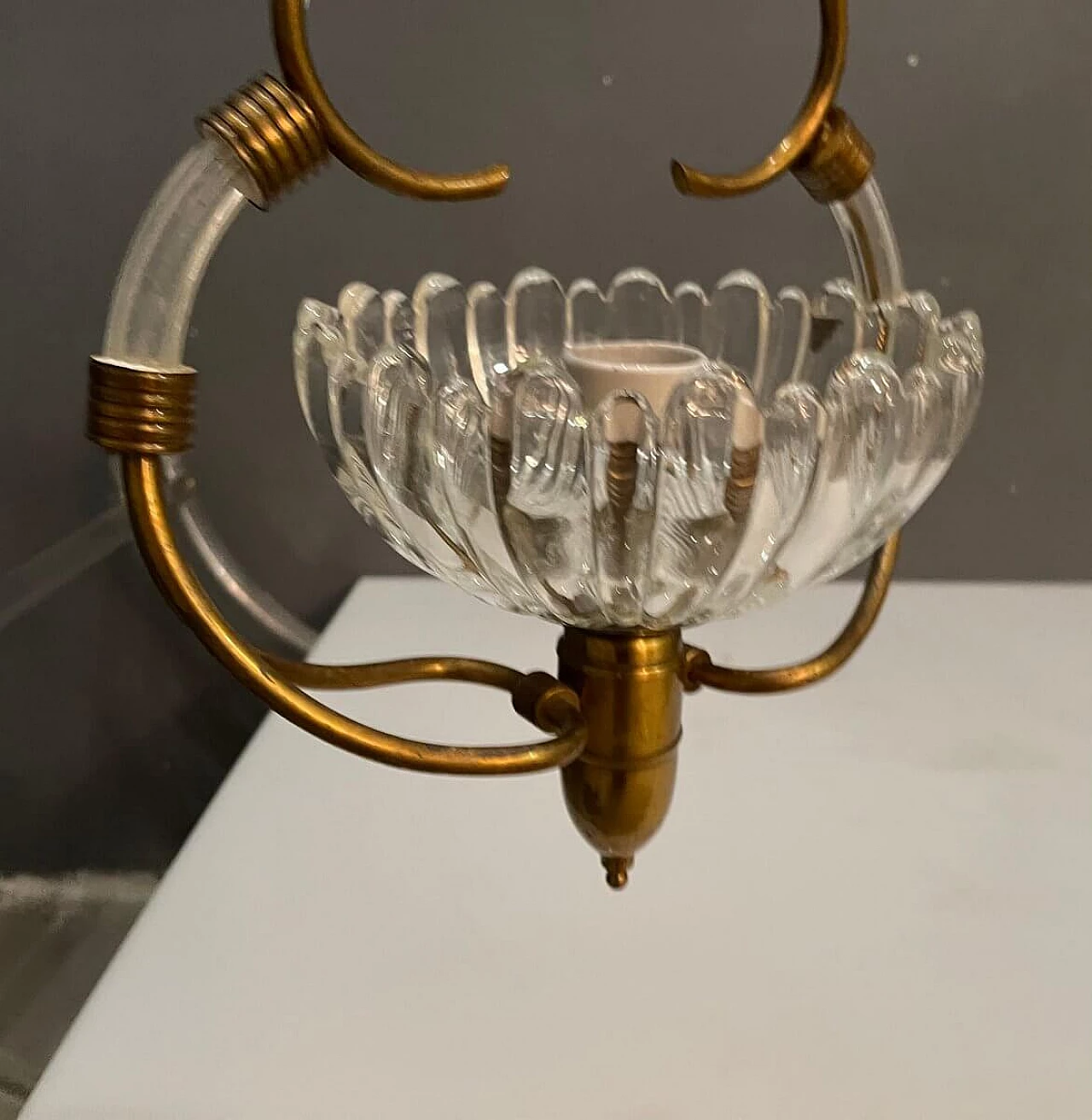 Murano glass chandelier by Ercole Barovier, 1940s 1254609