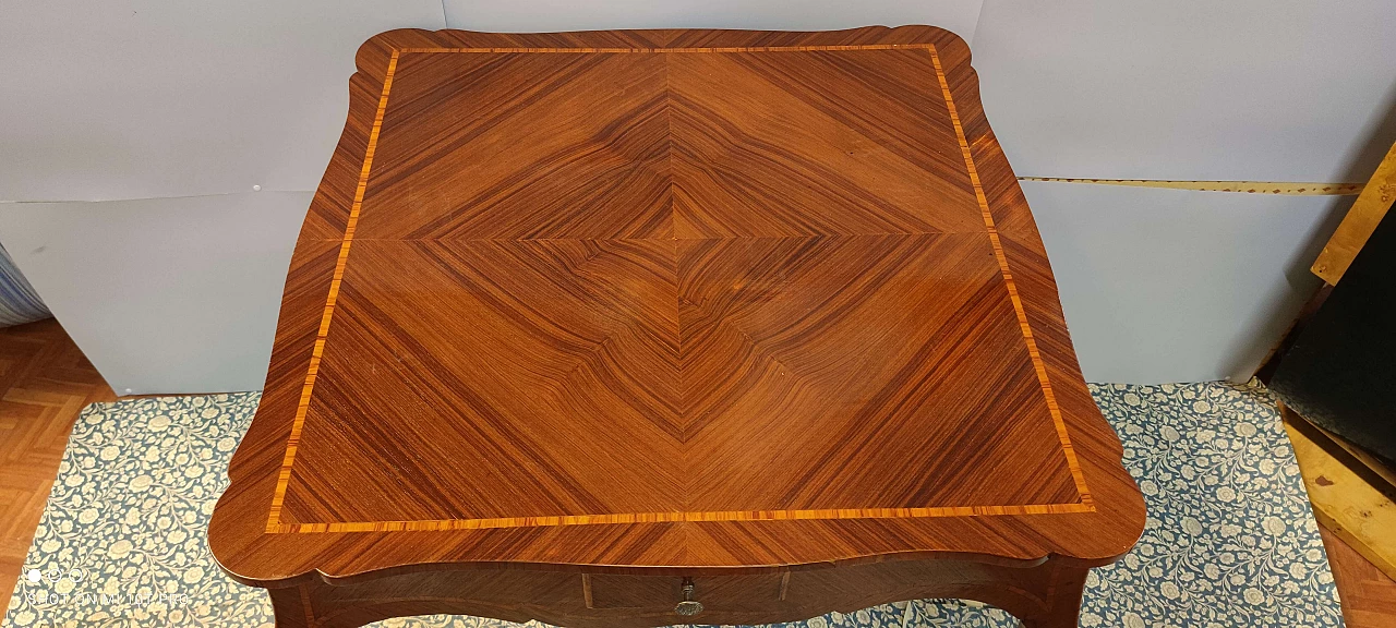 Bois de rose card table, late 19th century 1256669