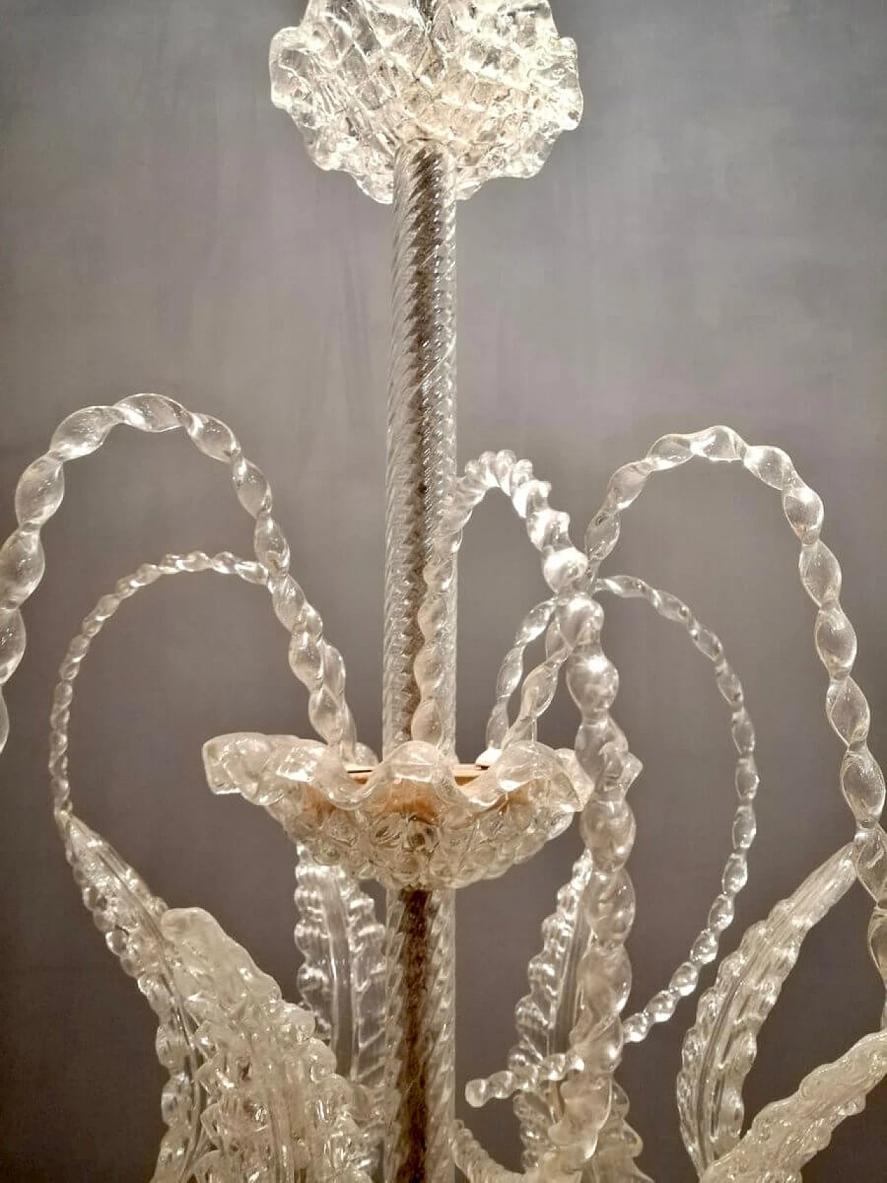 Art Deco Murano glass chandelier by Ercole Barovier, 1940s 1260751