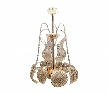 Art Deco Murano glass chandelier by Ercole Barovier, 1940s