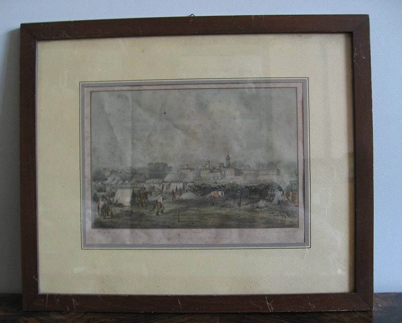 Camp of the Cacciatori d'Africa, lithograph, Novara, 19th century 1263485