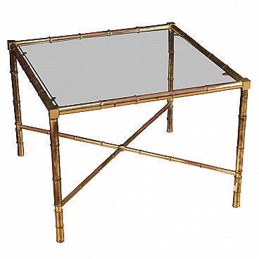 Brass Bamboo Coffee Table