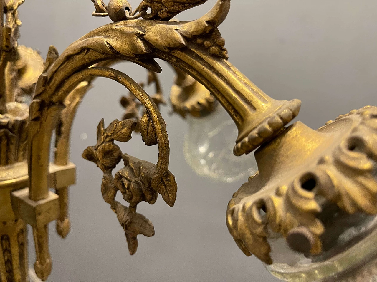 Art Nouveau bronze chandelier, 40s 1266244