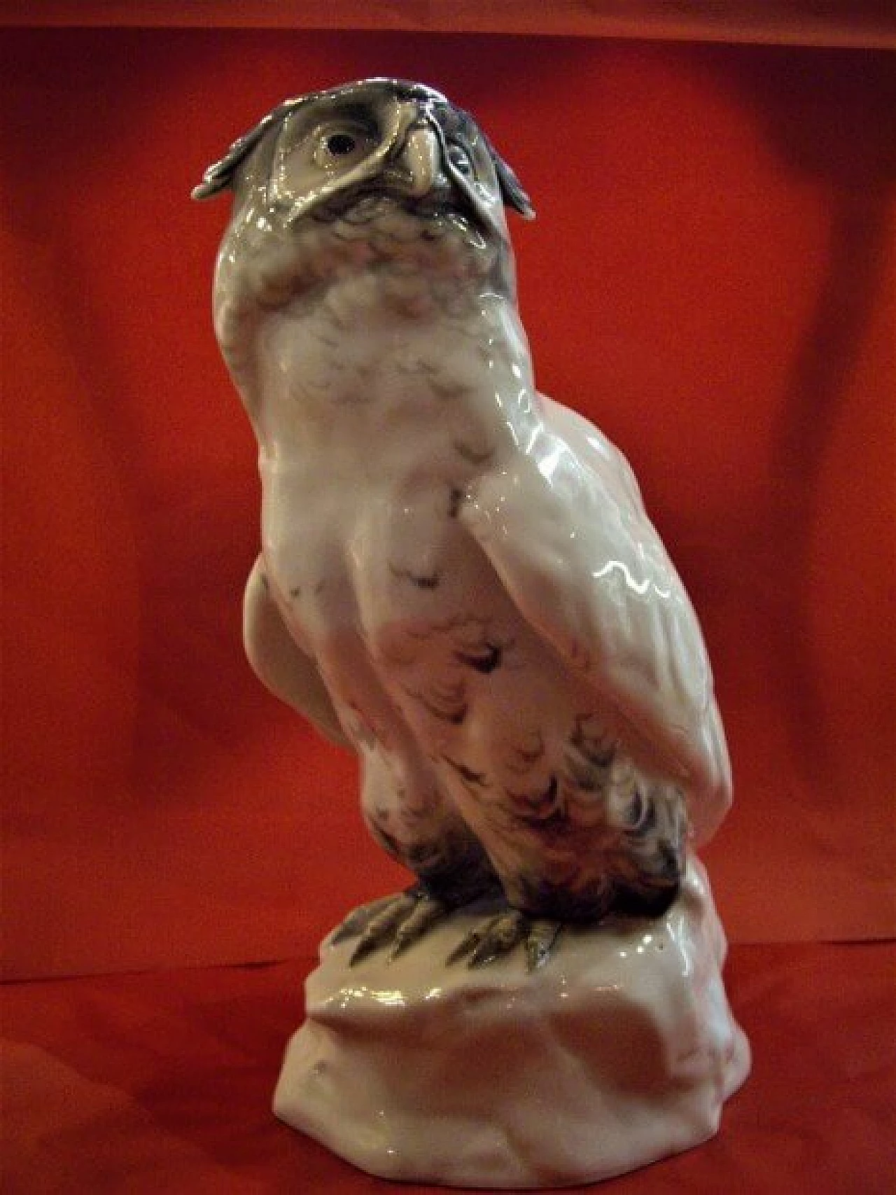 Sculpture of a horned owl in porcelain by Karl Ens Volskstedt, 10s 1268359