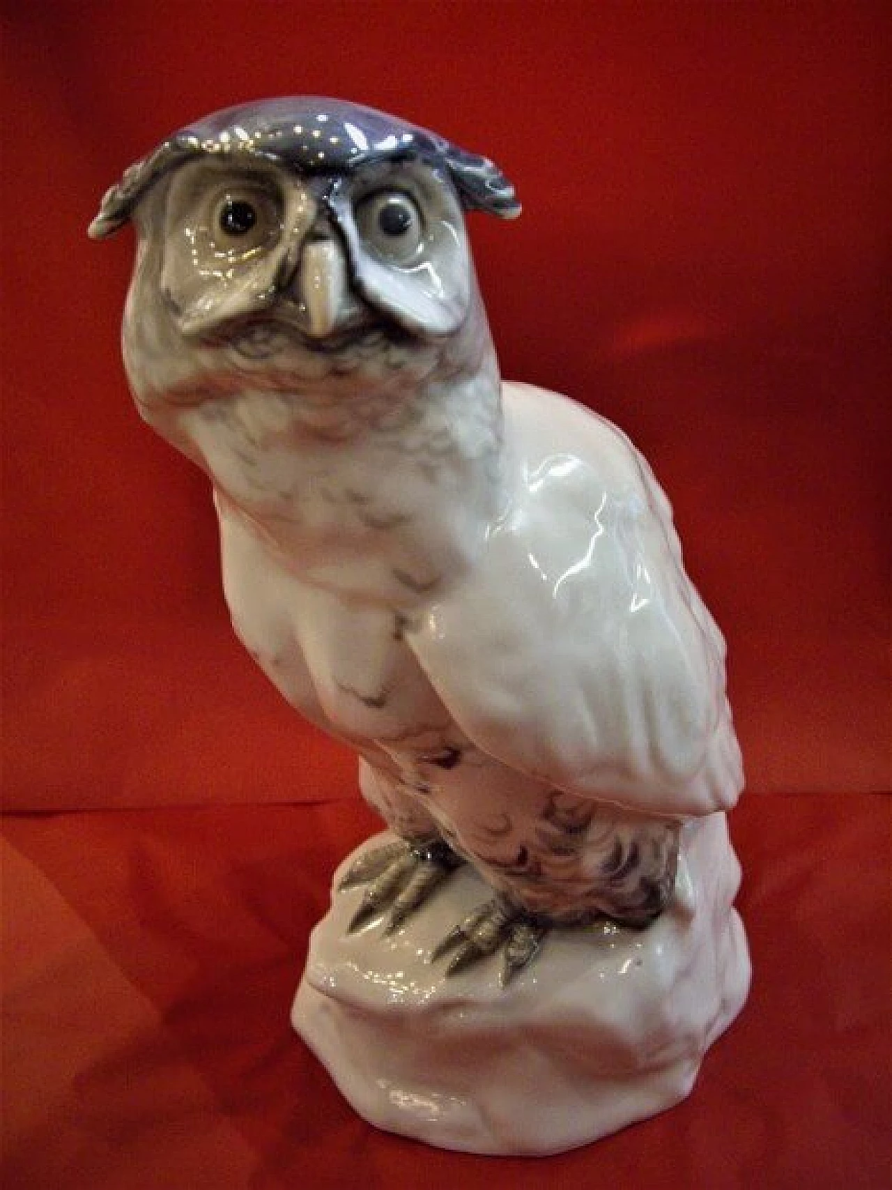 Sculpture of a horned owl in porcelain by Karl Ens Volskstedt, 10s 1268360