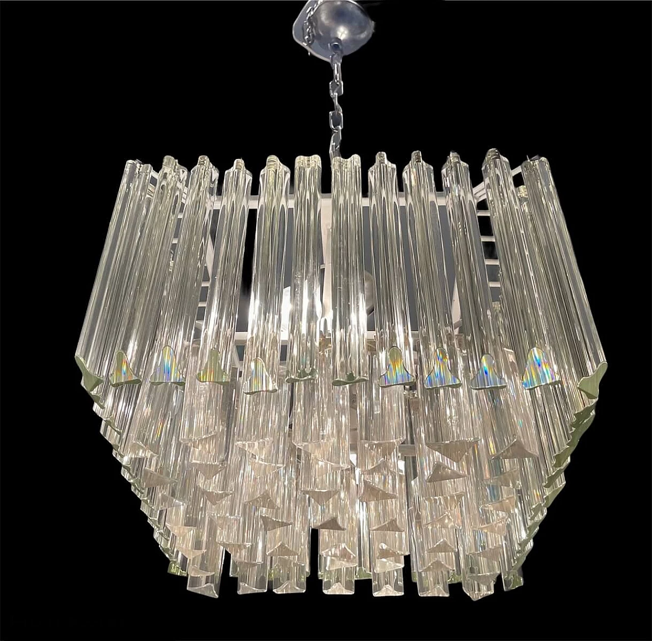 Lampadario in vetro di Murano di Paolo Venini, anni '70 1268820