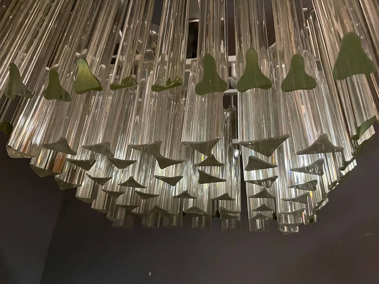 Lampadario in vetro di Murano di Paolo Venini, anni '70 1268824