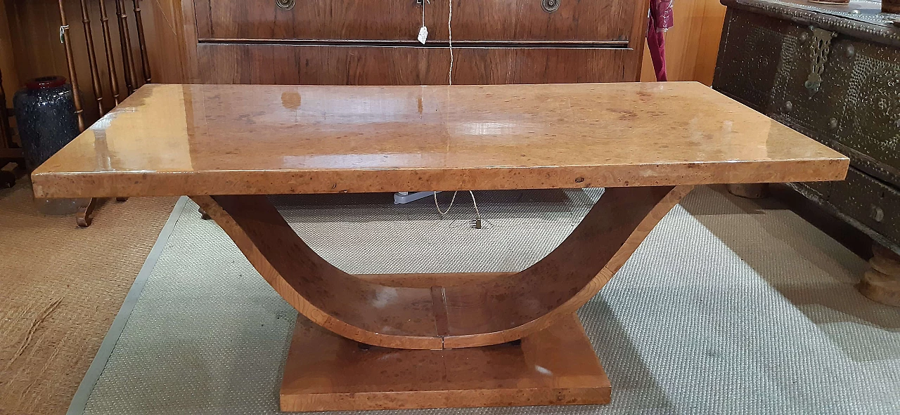 Art Deco coffee table in birch burl, 30s 1272210