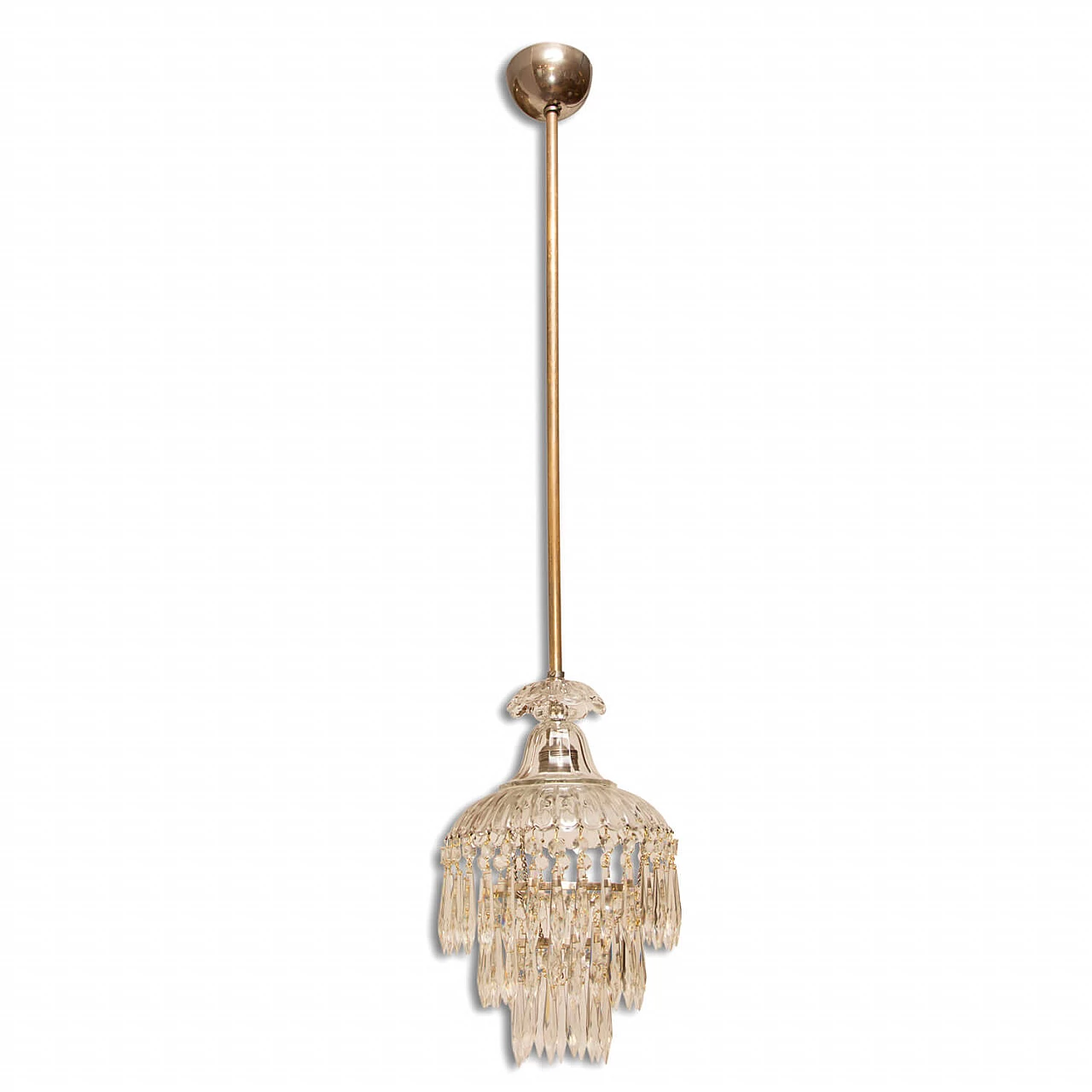 Crystal chandelier with brass frame, 40s 1276501