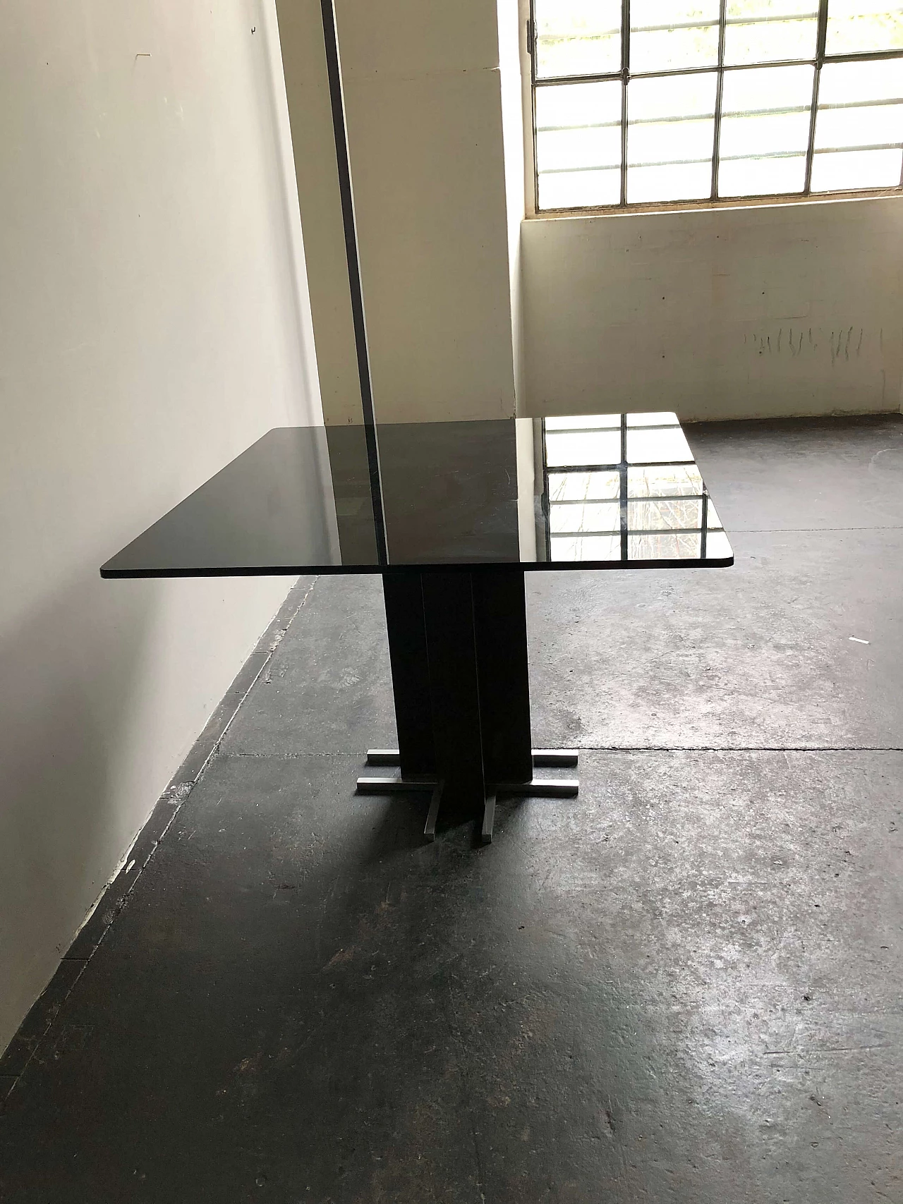 Table with smoked glass top, 70s 1280397