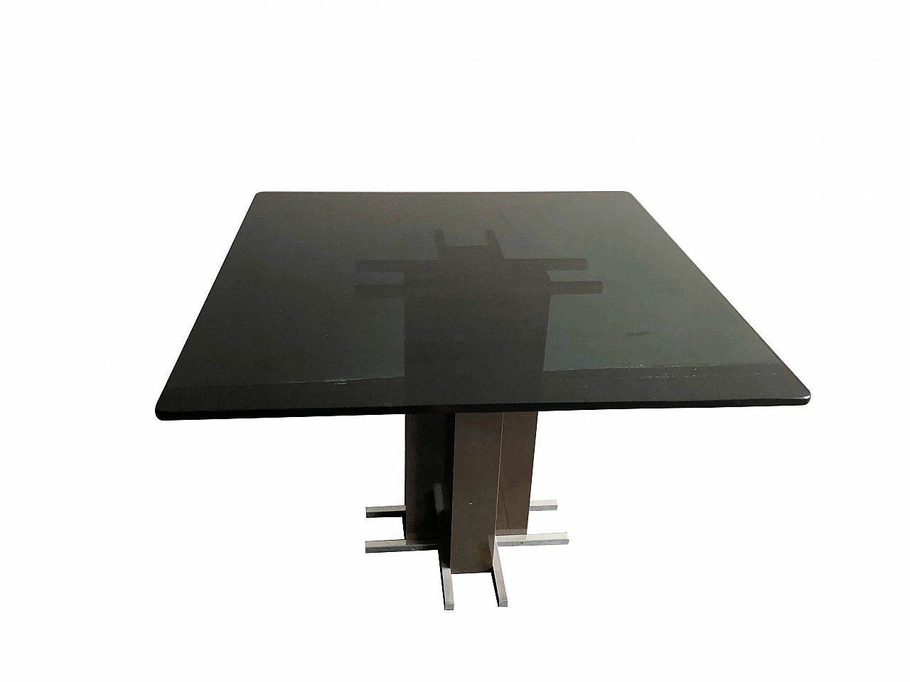 Table with smoked glass top, 70s 1280503