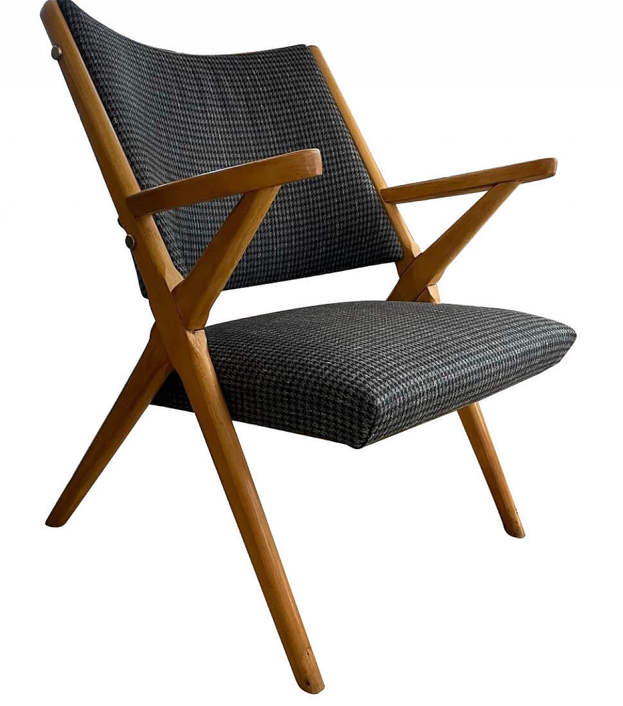 Pair of beech armchairs, 60s 1280933