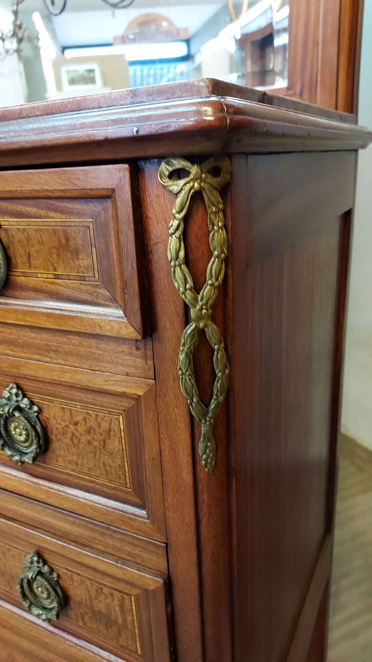 Chest of drawers with pair of bedside tables and chairs, early 20th century 1284000