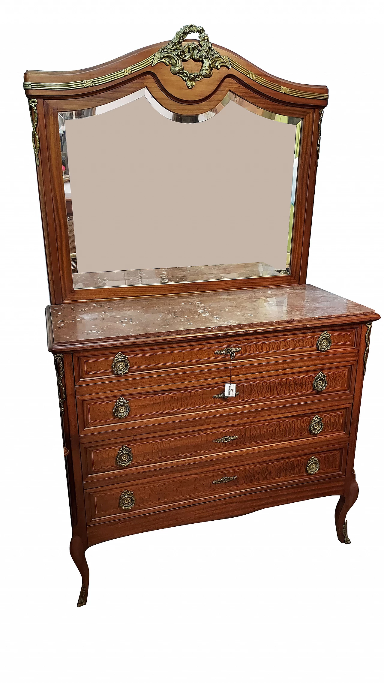 Chest of drawers with pair of bedside tables and chairs, early 20th century 1284356