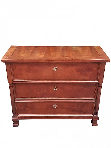 Austrian Empire Napoleonic style chest of drawers in walnut