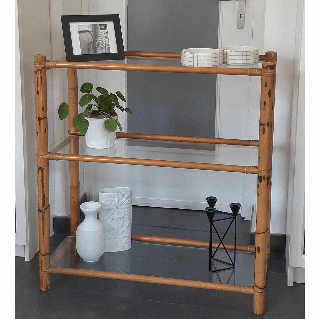 Bamboo bookcase, 1970s 1304895