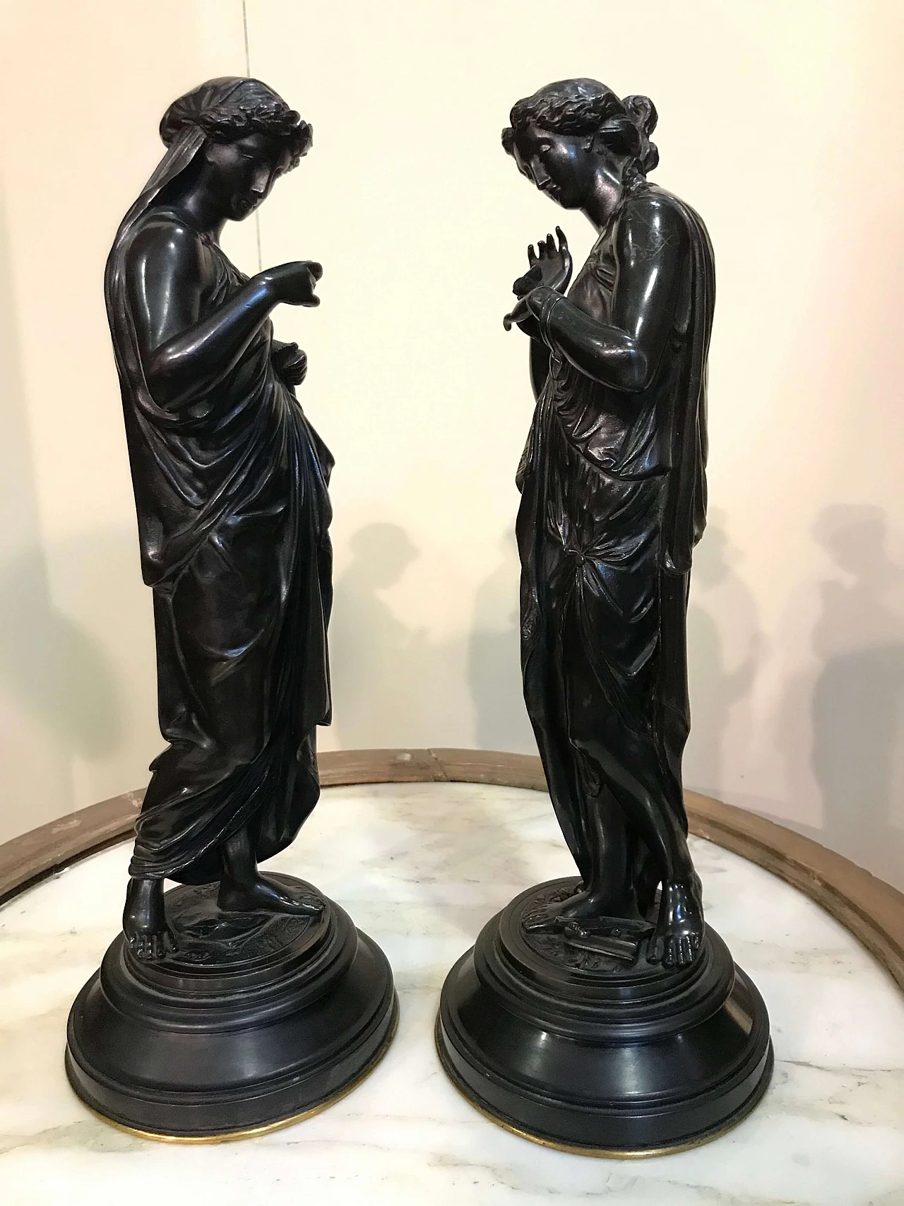 Pair of neoclassical female figures, early 19th century 1306354