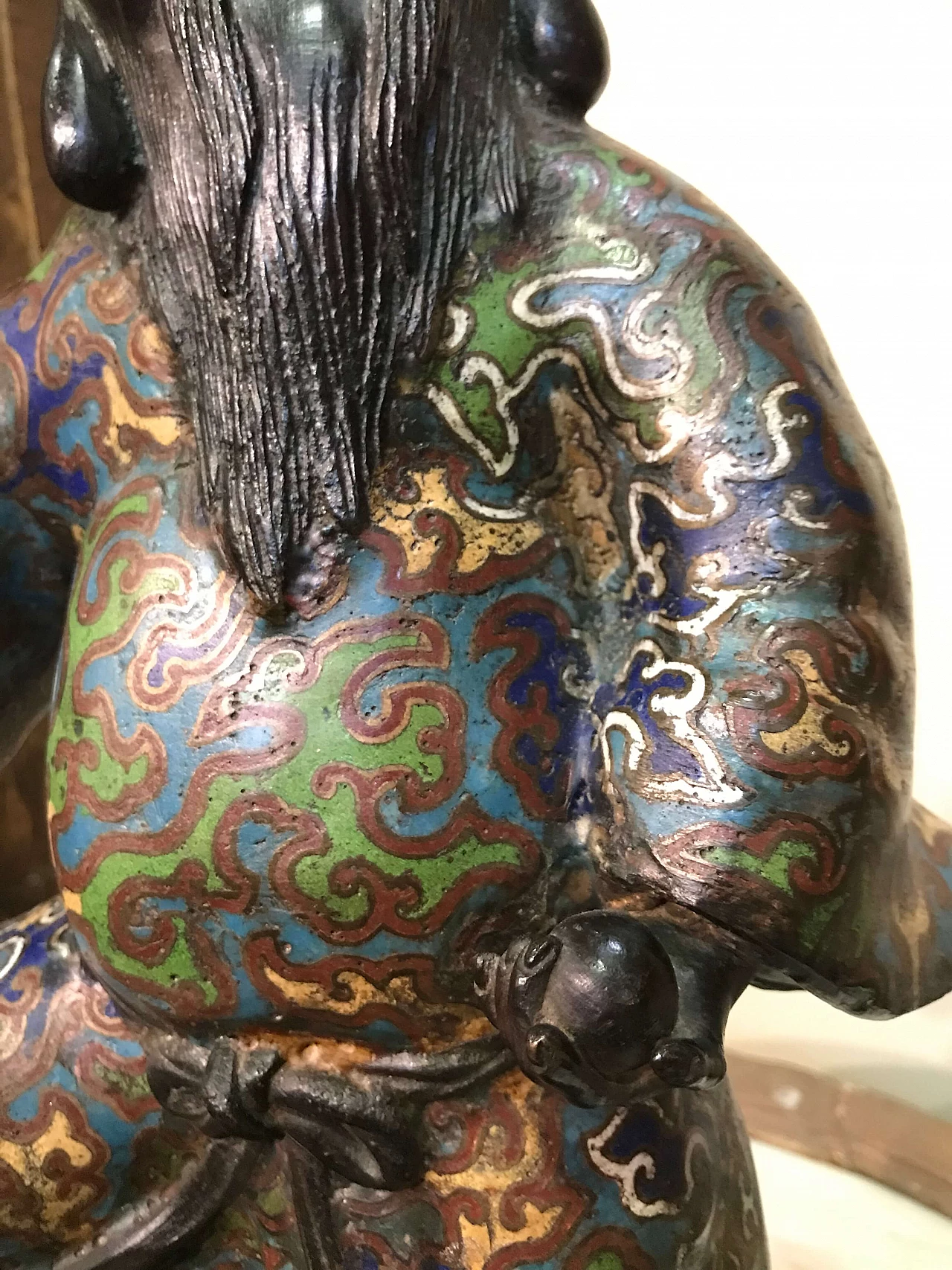 Japanese enamelled bronze wise man sculpture, 17th century 1306433