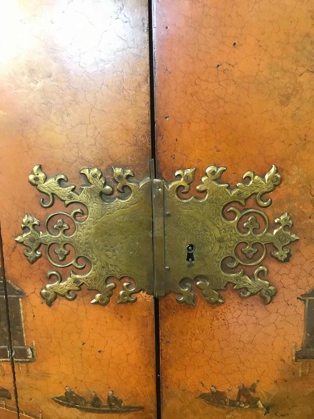 Oriental cabinet with lacquered interior drawers, 19th century 1306492