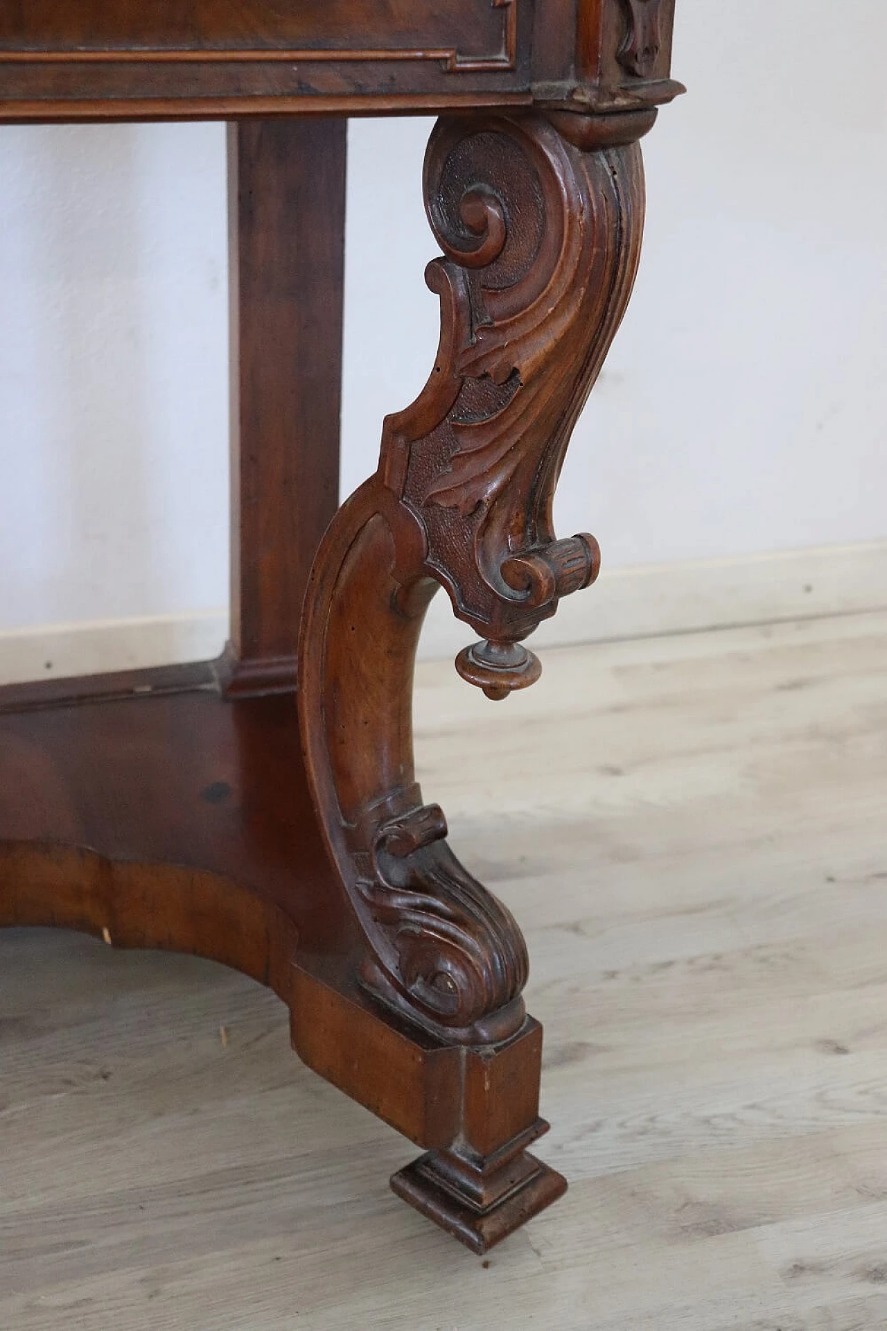 Charles X walnut vanity with mirror, early 19th century 1307729