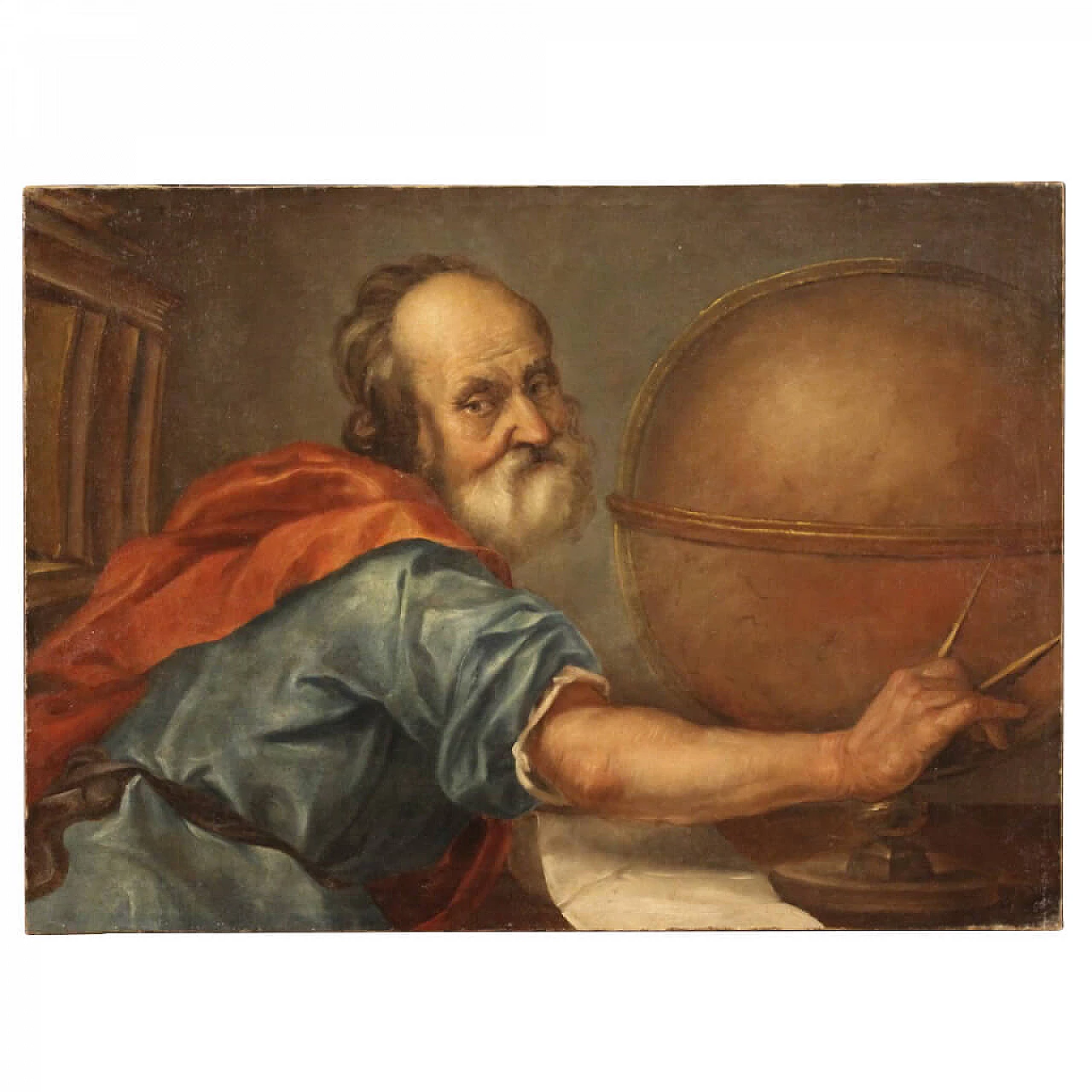 Antique painting portrait of Democritus, 18th century 1307797