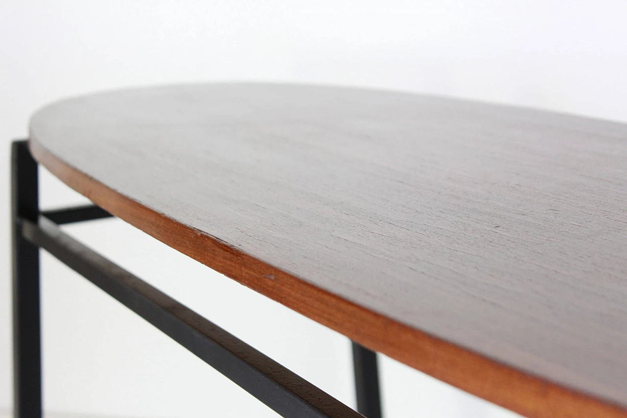 Scandinavian oval teak coffee table, 1950s 1308705