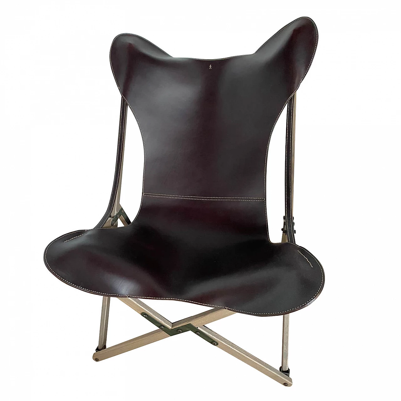 Milady leather butterfly armchair by Henry Beguelin 1310697