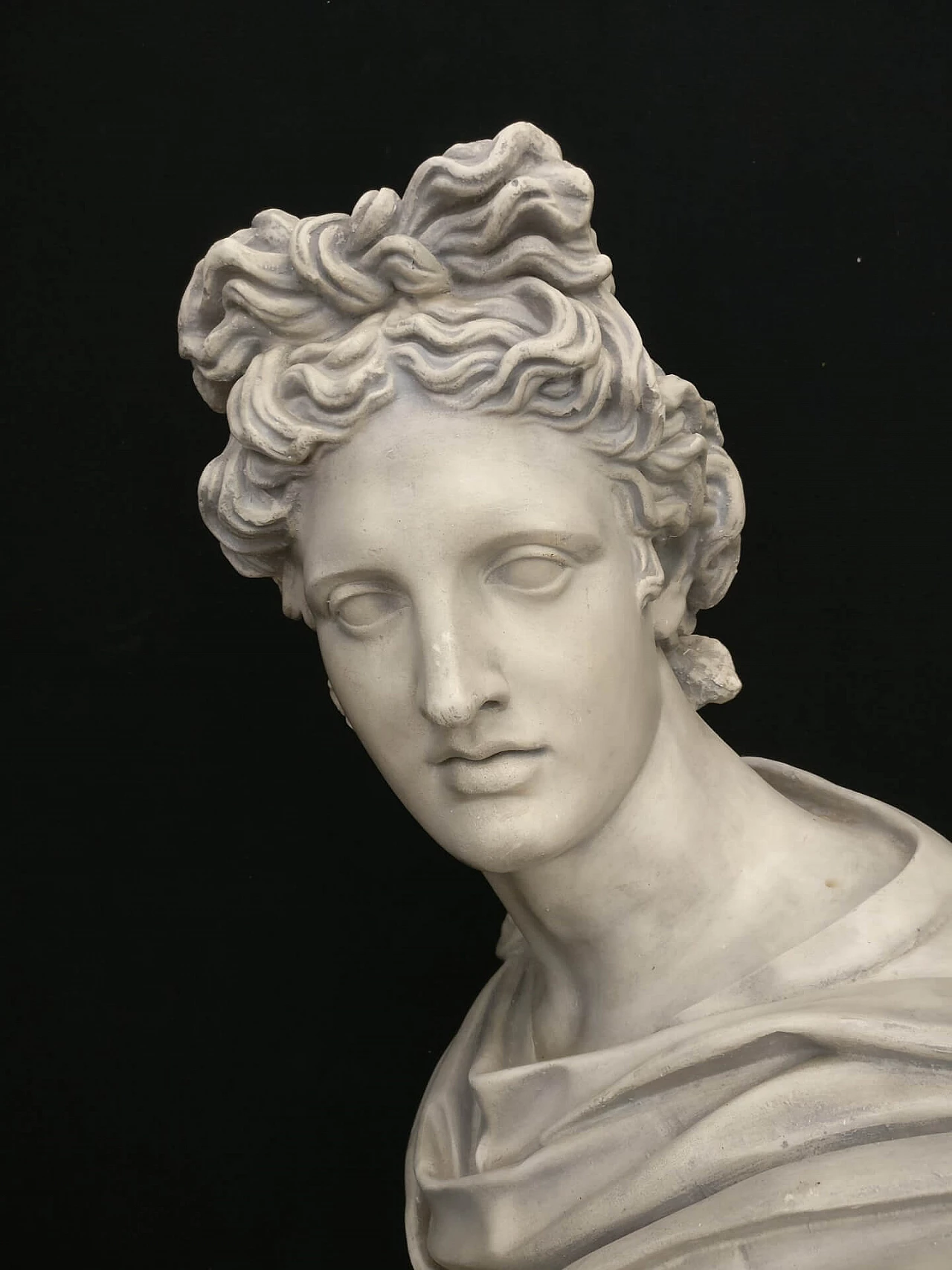 Bust depicting God Apollo in plaster, 19th century 1311099