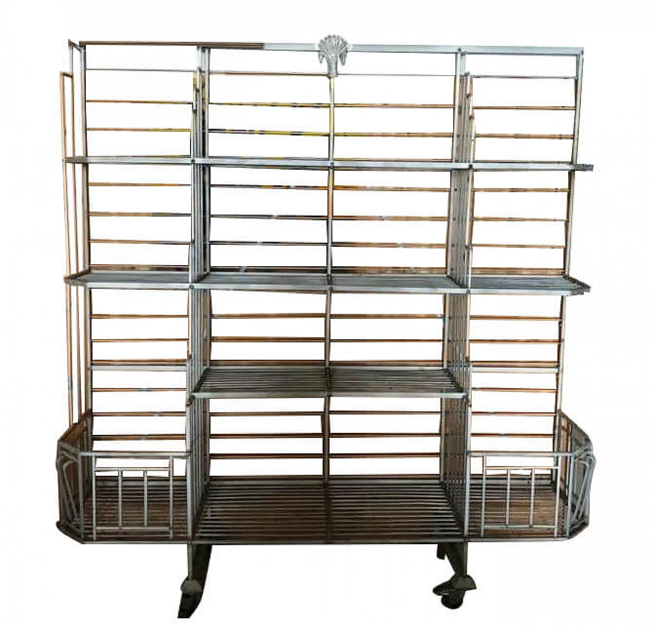 Iron shelf unit with wheels, 1920s 1311289