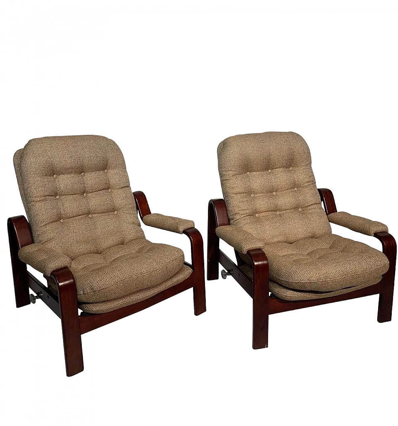 Pair of armchairs attributed to Romeo Rega, 1970s 1312017