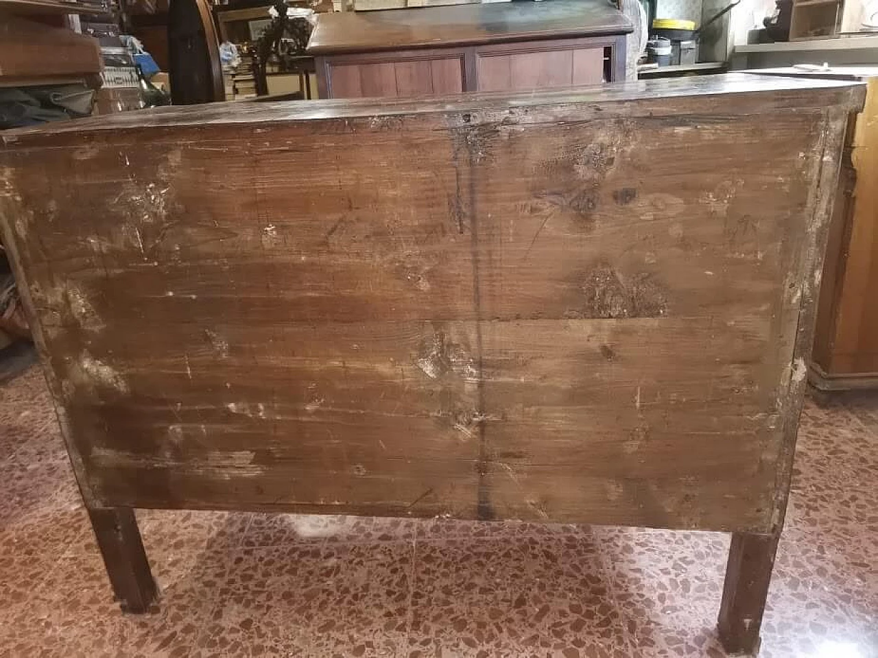 Empire chest of drawers in walnut and metal, 19th century 1322744