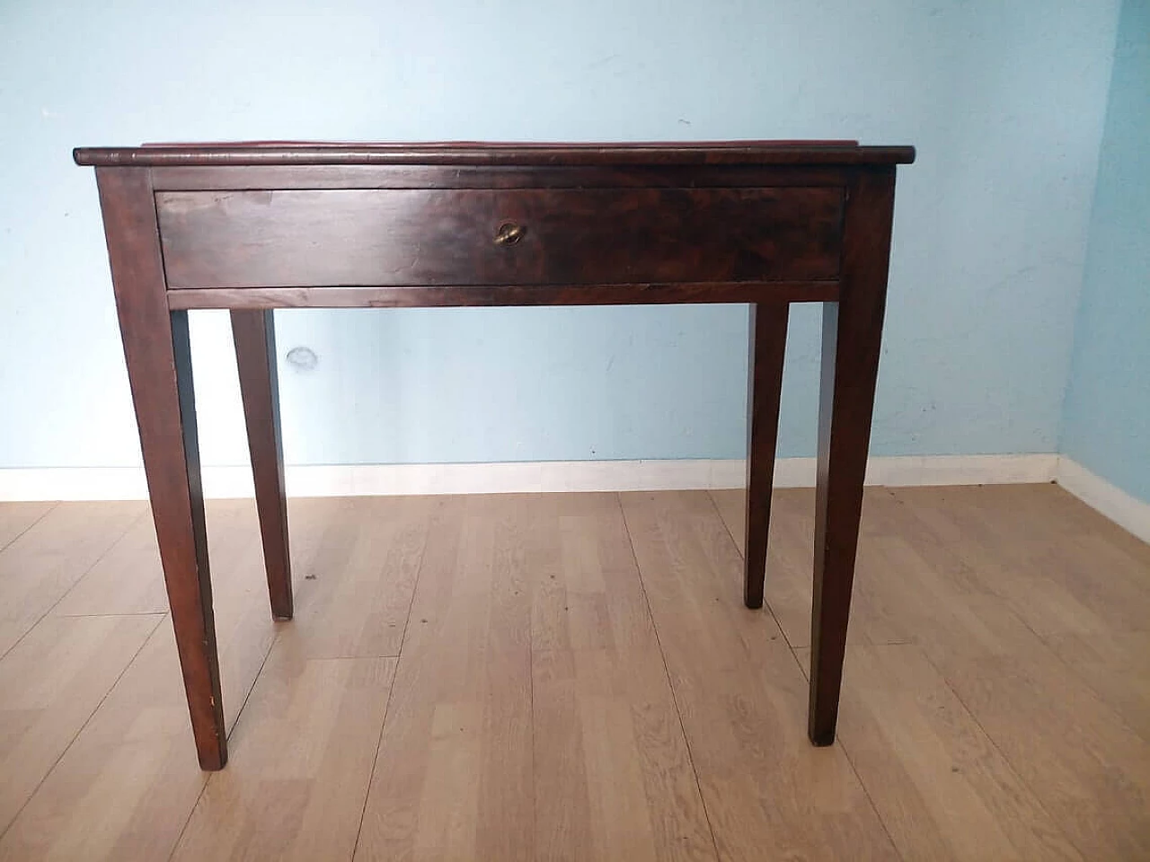 Mahogany coffee table with leather top, 19th century 1323600