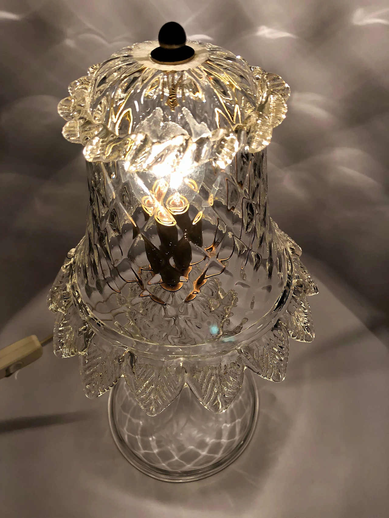 Lampada da tavolo in vetro di Murano stile Veneziana, anni '80 1323968