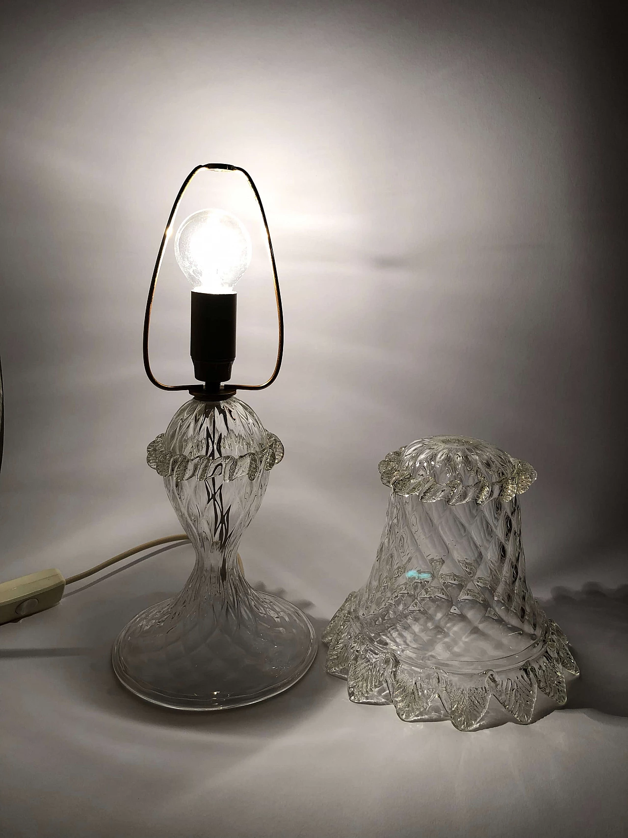 Murano glass table lamp, 80s 1323970