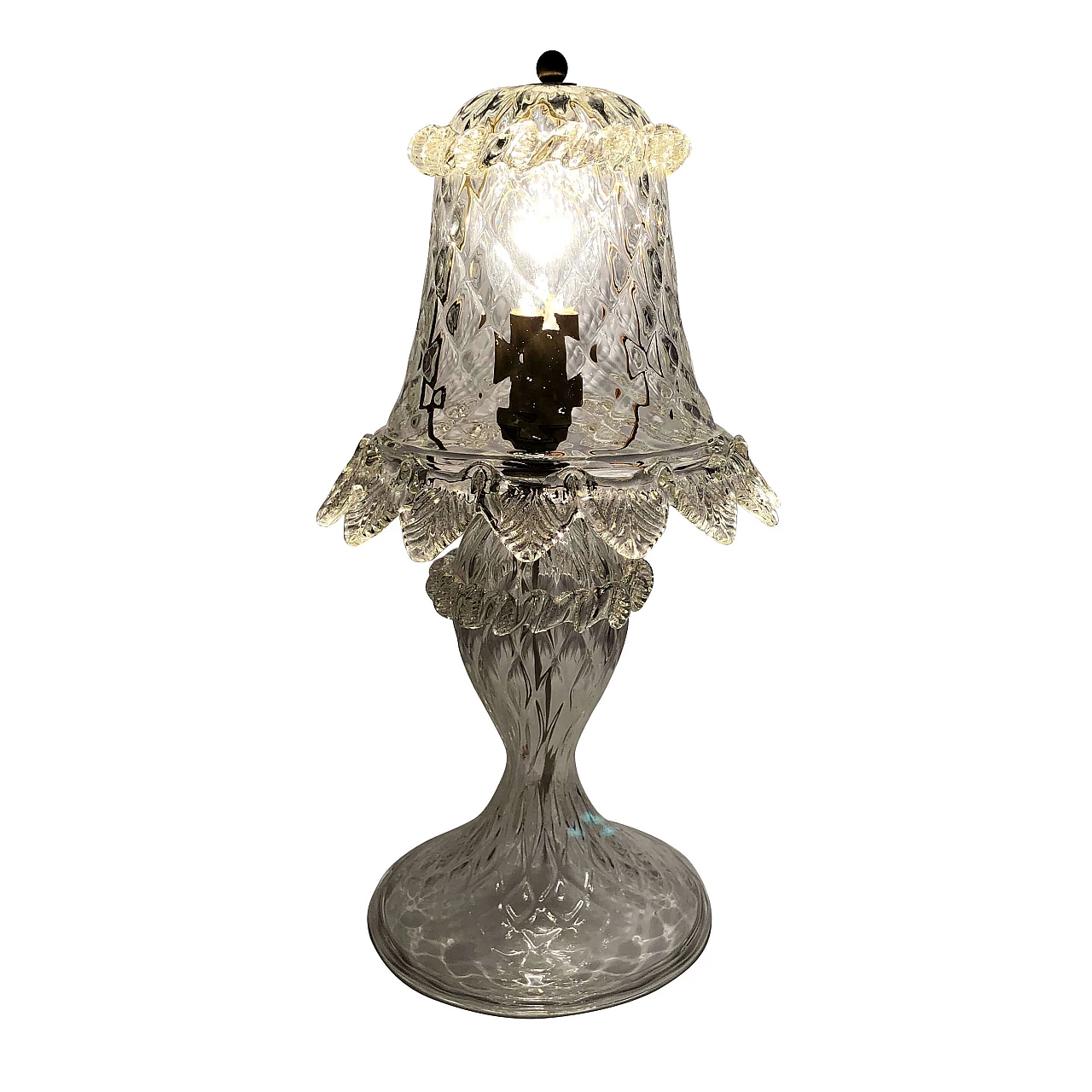 Lampada da tavolo in vetro di Murano stile Veneziana, anni '80 1323985