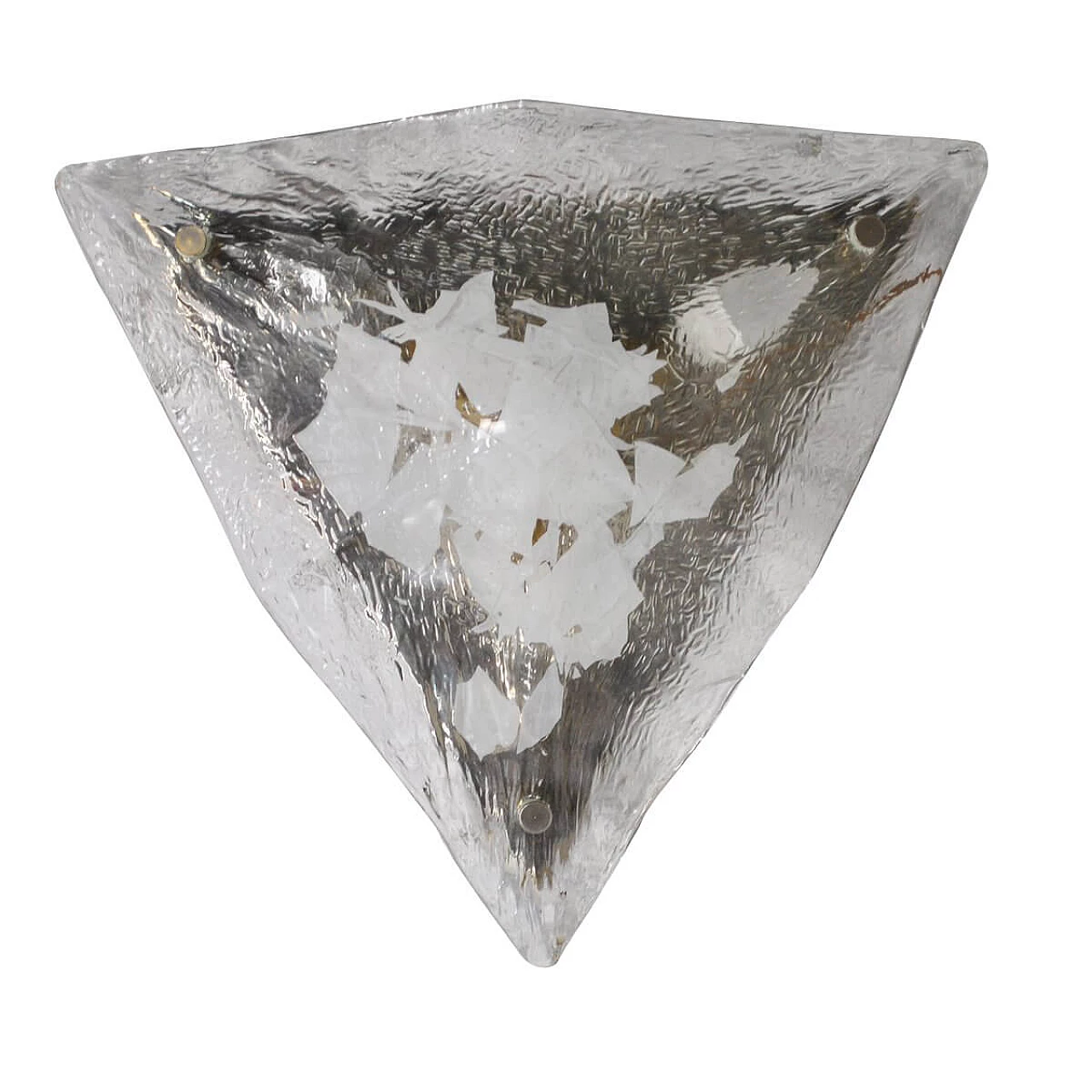 Triangular wall lamp in glass by Gino Vistosi, 60s 1324601