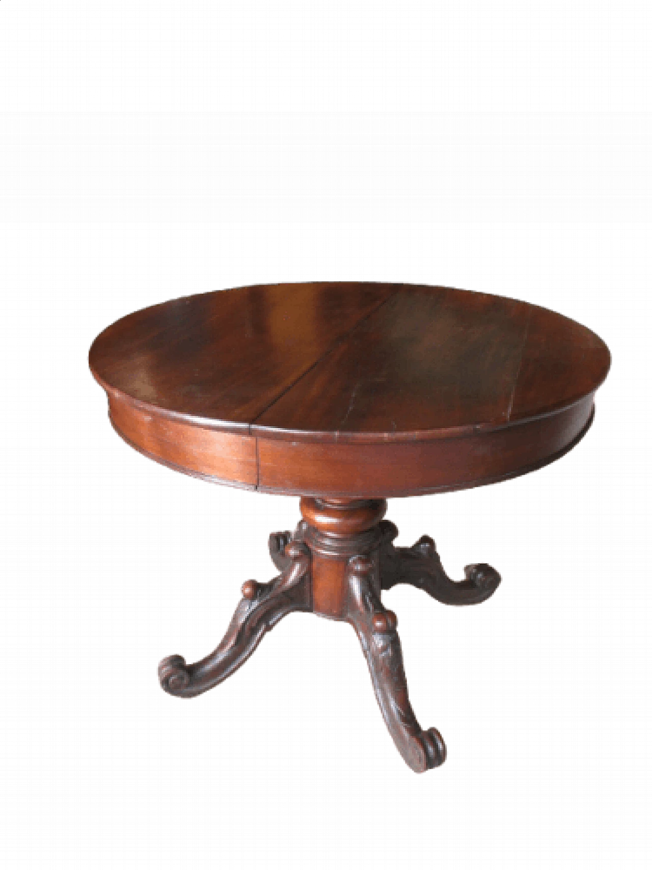 Extendable round walnut table, mid-19th century 1326957