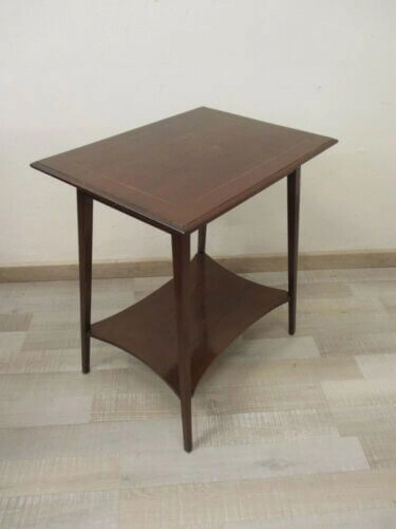 English mahogany coffee table with shelf, early 20th century 1330769