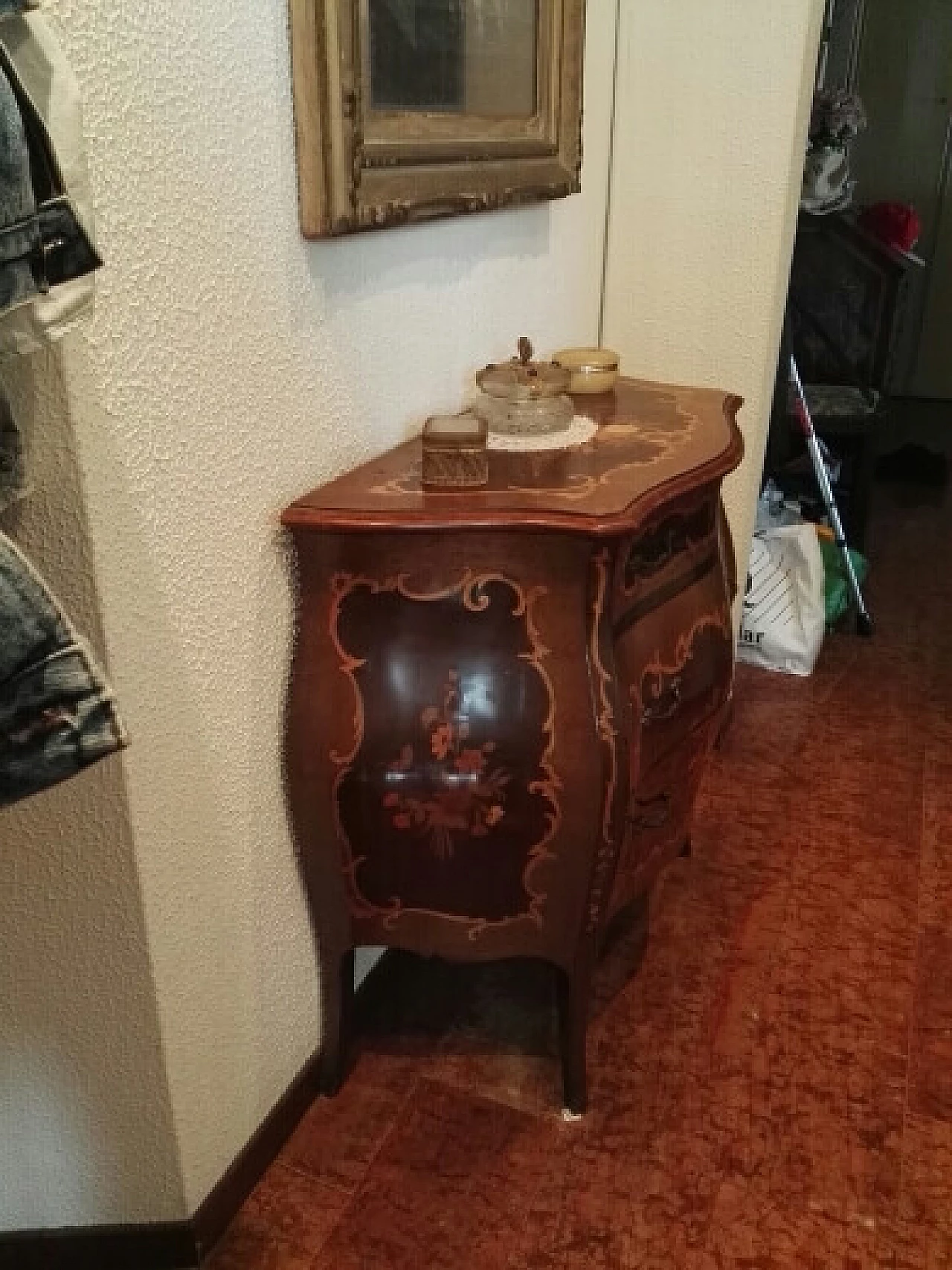 Inlaid cabinet with 3 drawers, 1940s 1331762