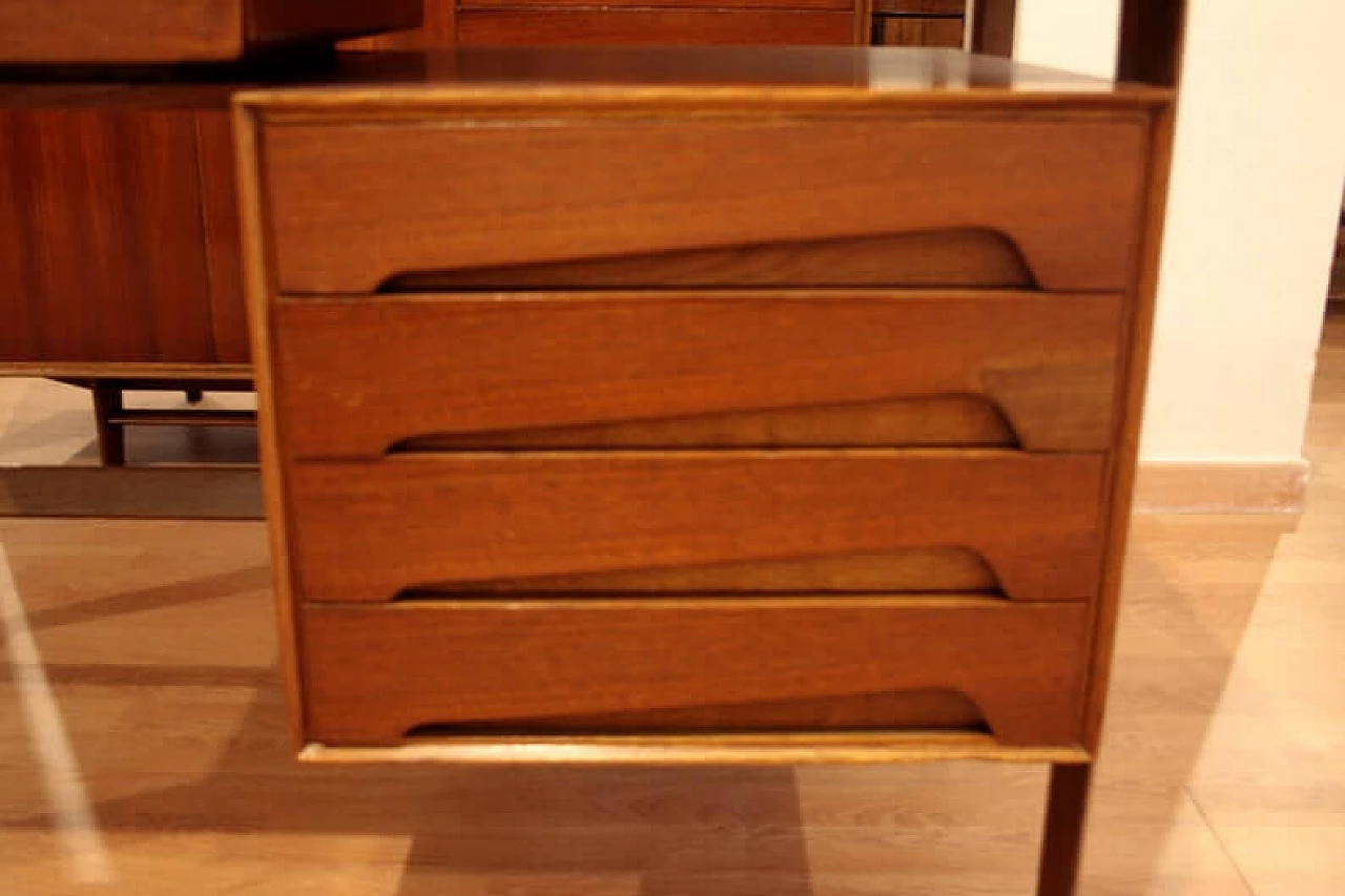 Teak and brass desk by Edmondo Palutari, 1950s 1331841