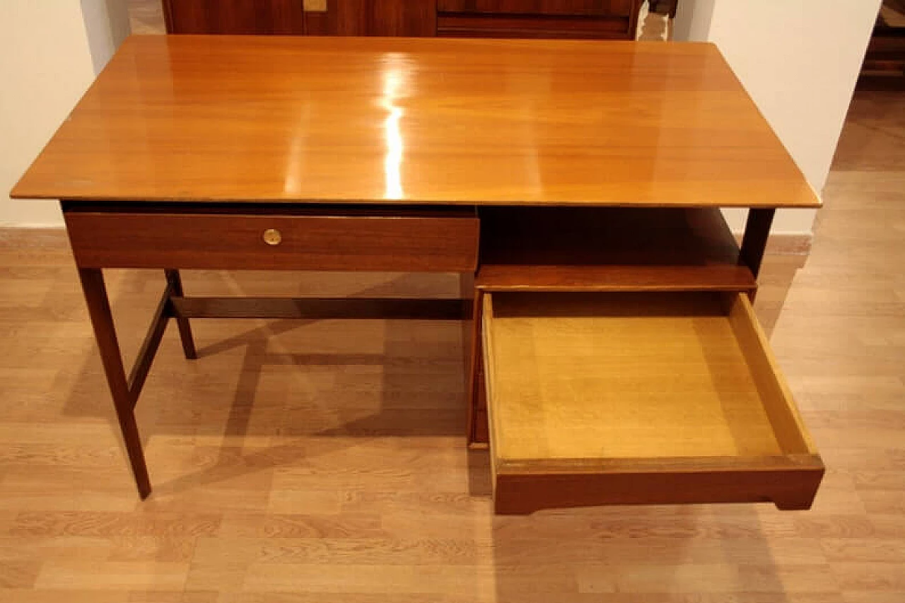 Teak and brass desk by Edmondo Palutari, 1950s 1331842