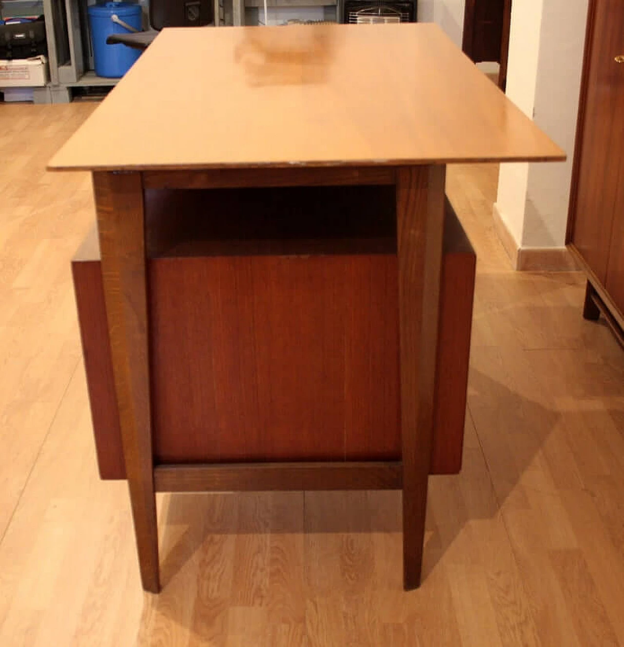 Teak and brass desk by Edmondo Palutari, 1950s 1331844