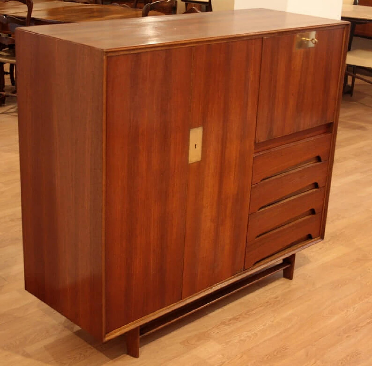 Edmondo Palutari sideboard in teak and brass, 1950s 1331915